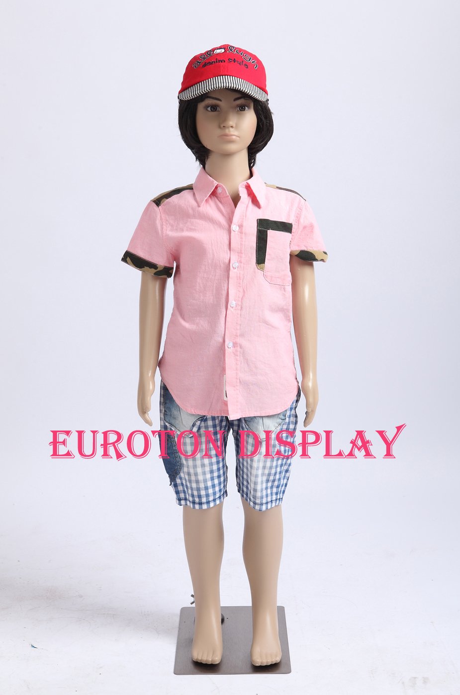 Kinder Schaufensterpuppen Set & Einzelmodelle 85–130 cm – Realistisch & Flexibel – PE Kunststoff, Acryl oder Stoff – Mit Standfuß – Für Schaufenster, Boutique & Deko (Modell SB-1)