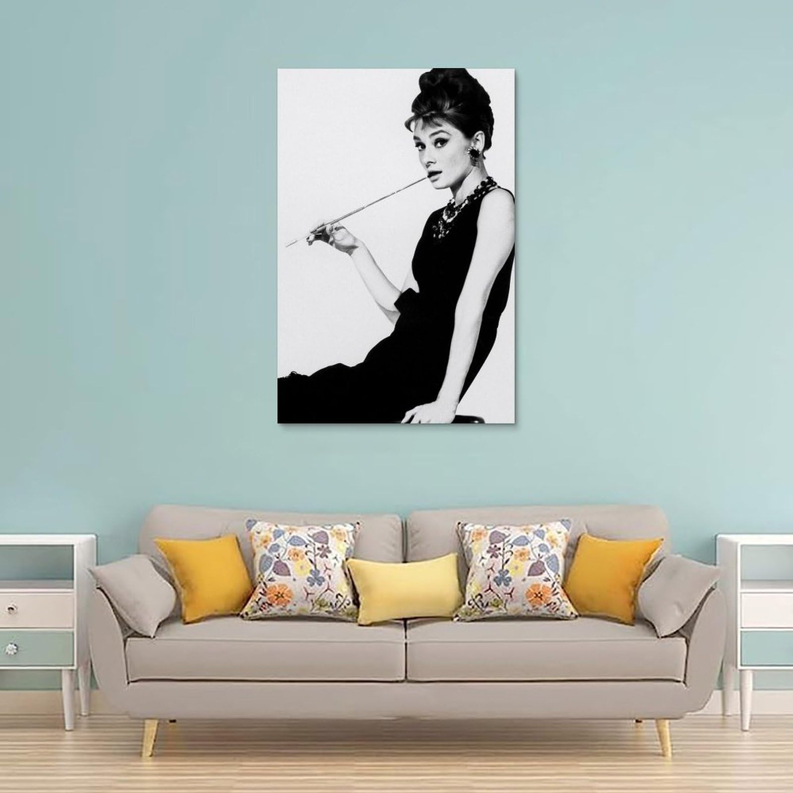 199フレーム付きキャンバスアート ブランドアートポスター オードリー