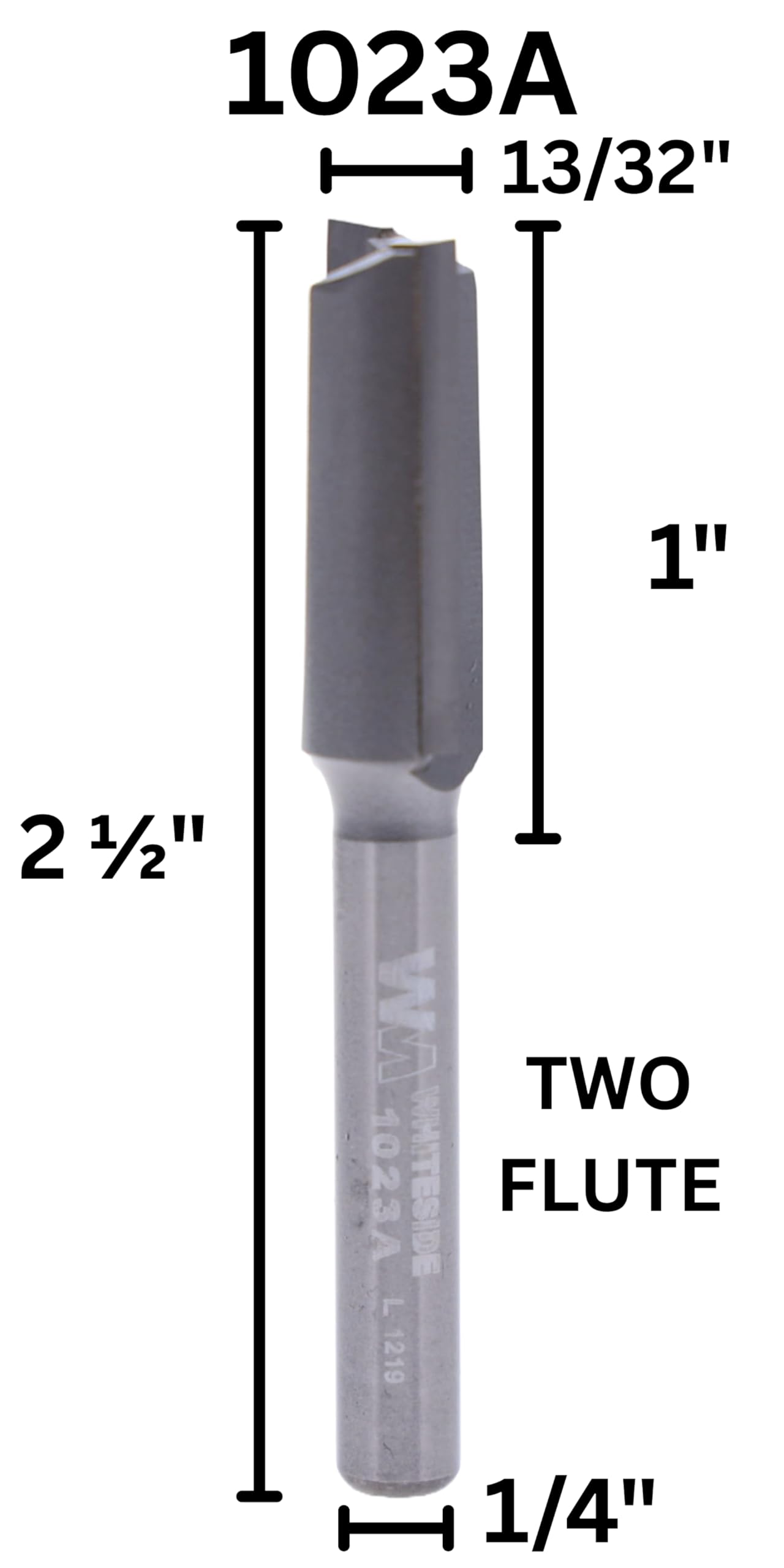Whiteside Router Bits 1023A Straight Bit with 13/32-Inch