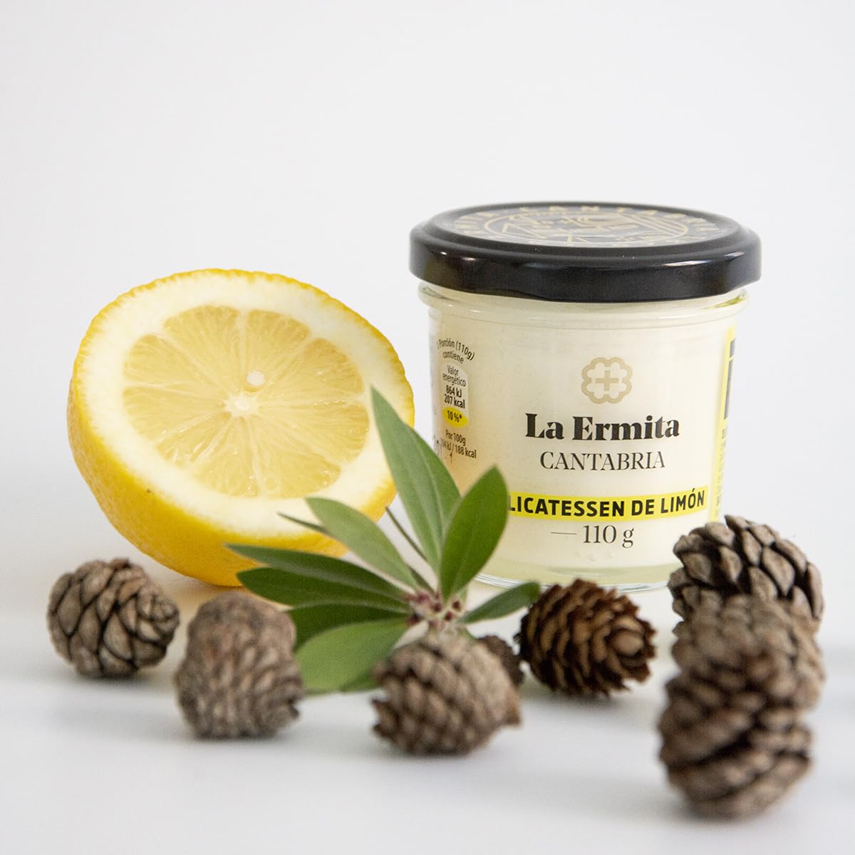LA ERMITA Delicatessen de Limón, Postre Lácteo Cremoso, Sin Gluten, 110 g Pack 6