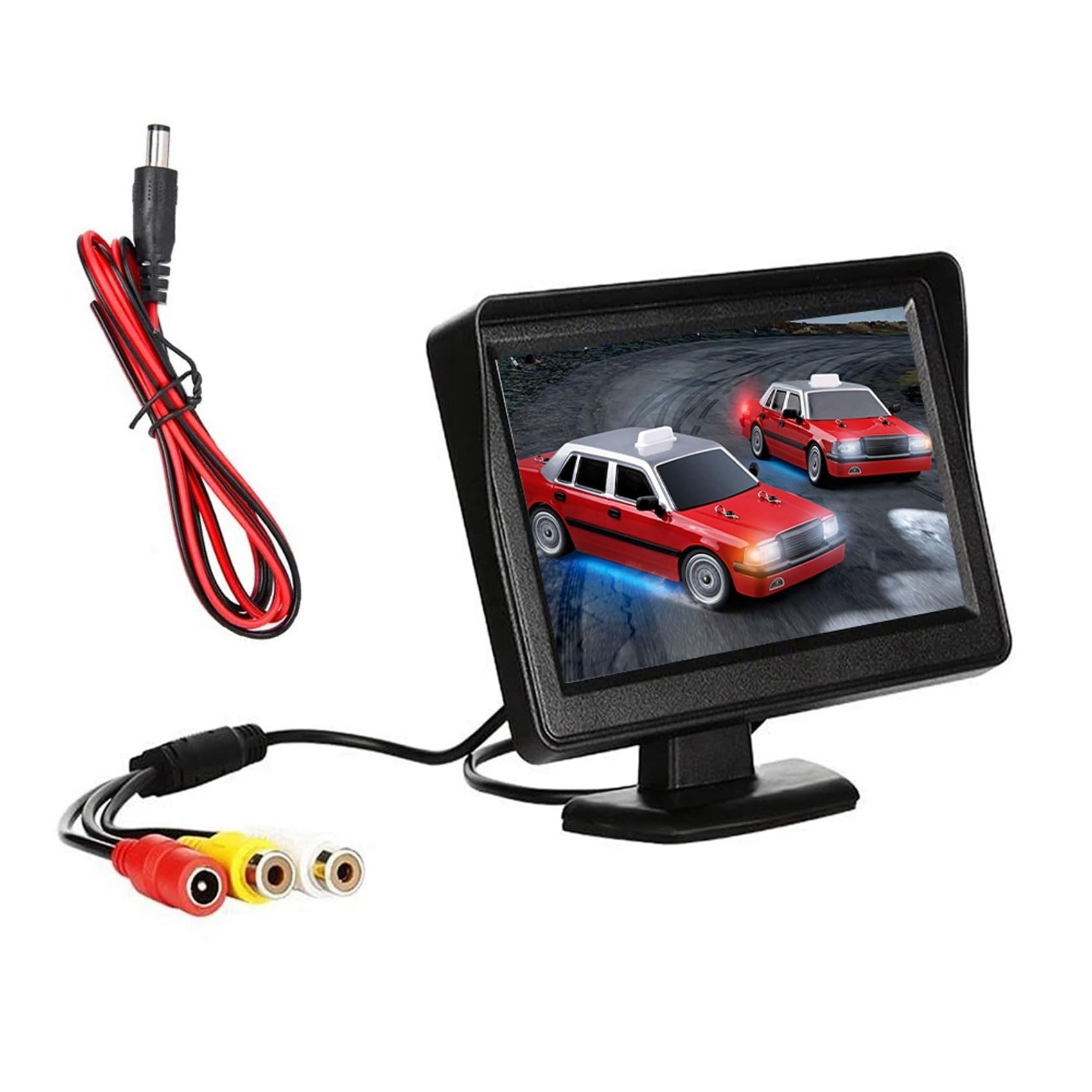 4 x DC 9 V-24 V 4,3 zestaw monitorów cofania TFT LCD kamera cofania system parkowania cofania monitor bez kamery