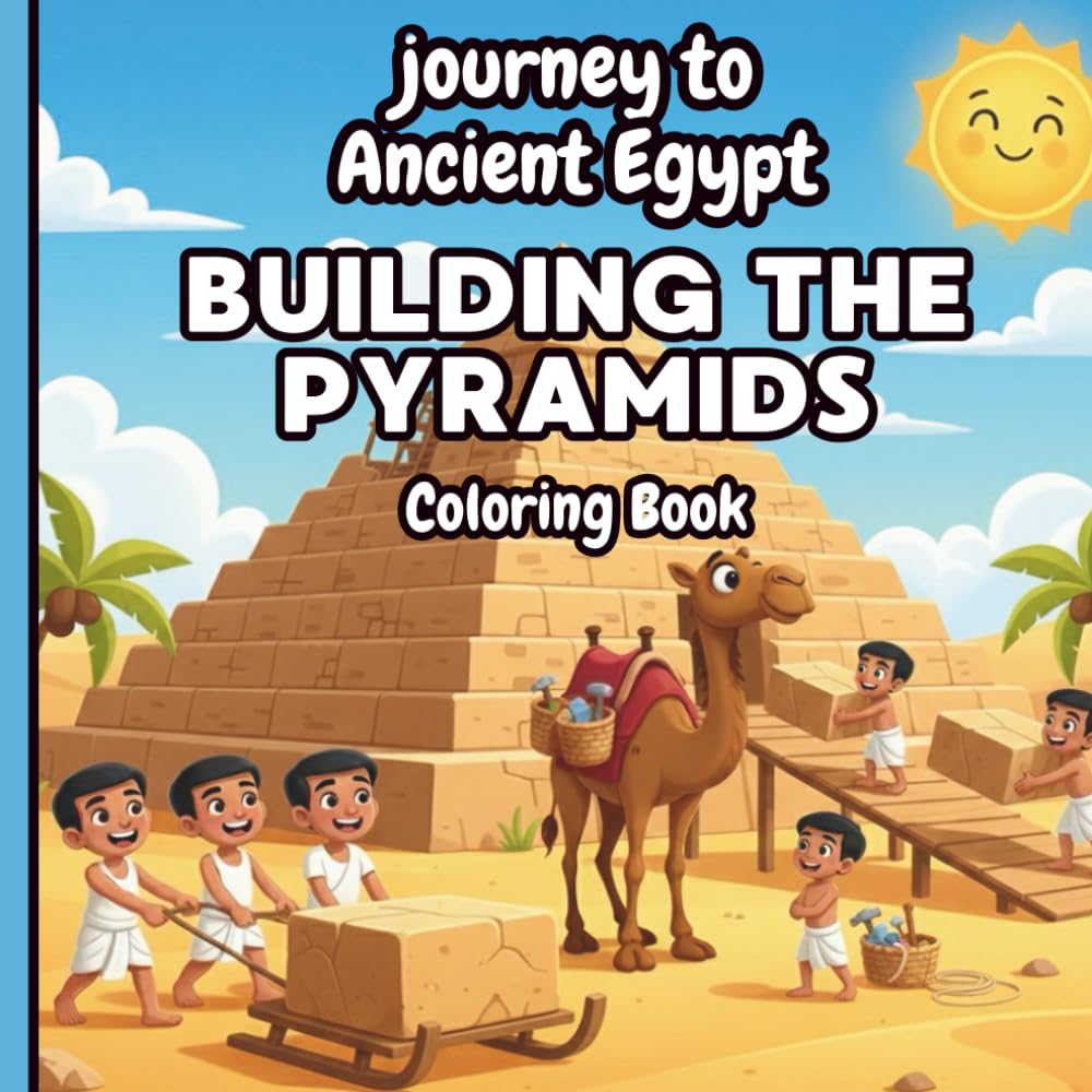 Building the Great Pyramid – Kids Coloring Book: Pyramids Under Construction – Fun Coloring Book