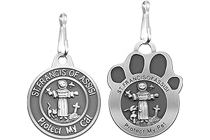 Saint Francis of Assisi Pet Tags Engraved Collar Charm