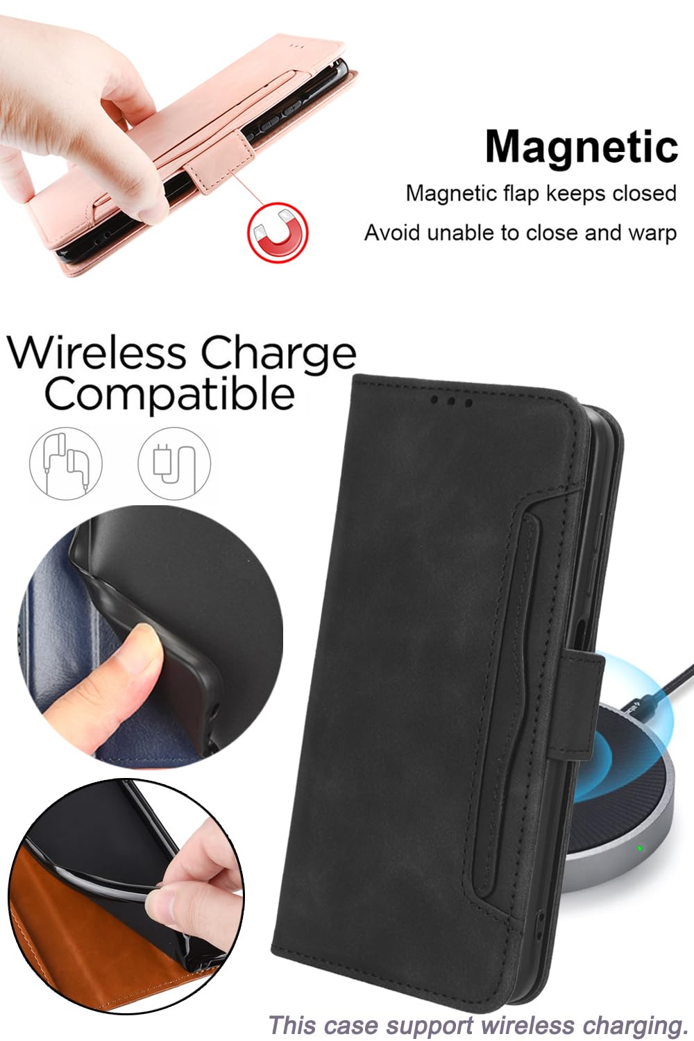 AKABEILA Case for Huawei Enjoy 70/Nova Y72 PU Leather Flip Wallet Case