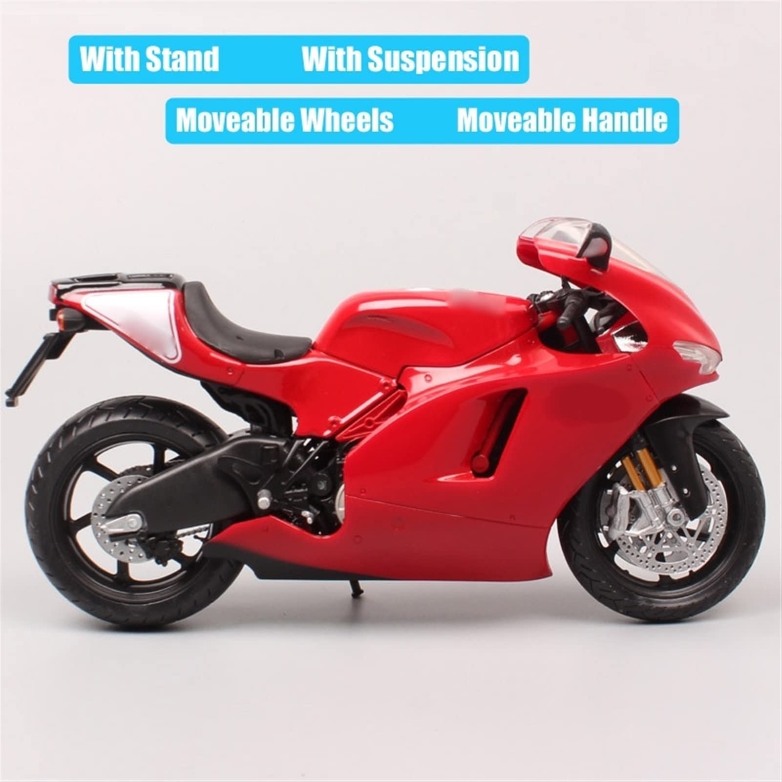 1/12 Modelo De Motocicleta Bicicleta A Escala GP Diecast Y Vehículos Juguete Hobby En Miniatura para Ducati Desmosedici RR Moto 2009