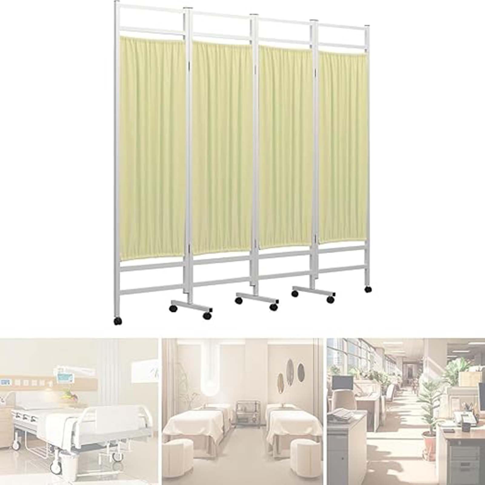 Paravent d'intimité médical pliable en textile opaque pour cabinet médical