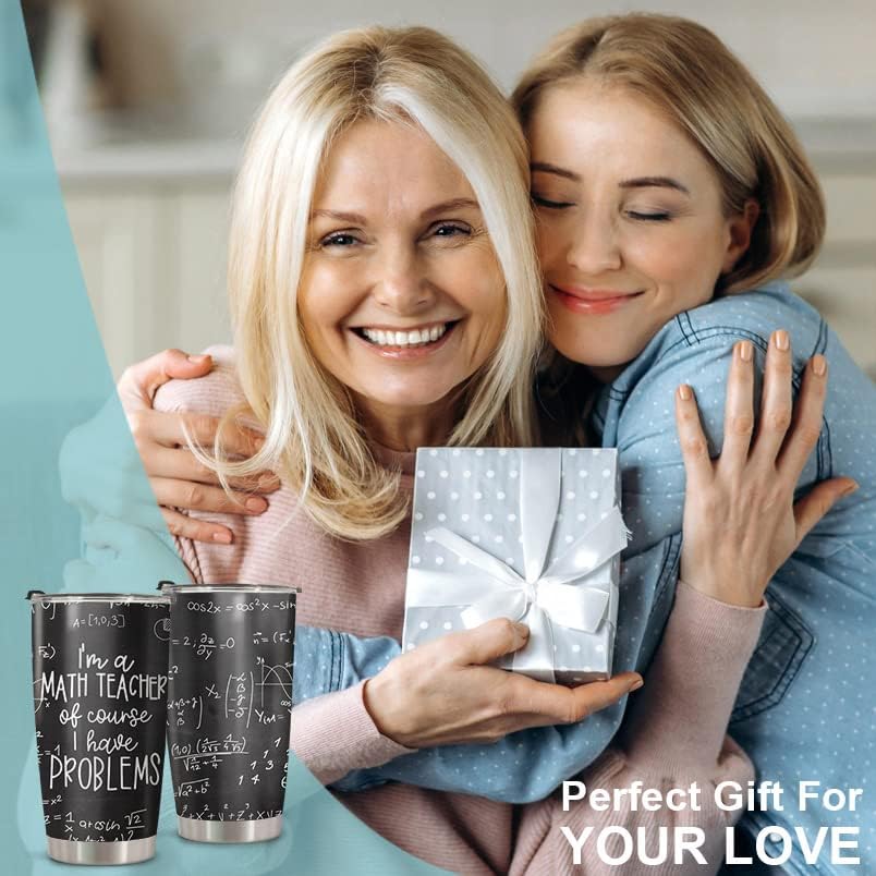 CHICKOR Cute Teachers Appreciation Gifts For Women Men - Math Teacher Appreciation Gifts - End Of The Year Gifts For Teachers - Teacher Gifts From Student - Teacher Appreciation Tumbler Cup 20 Oz - Image 2