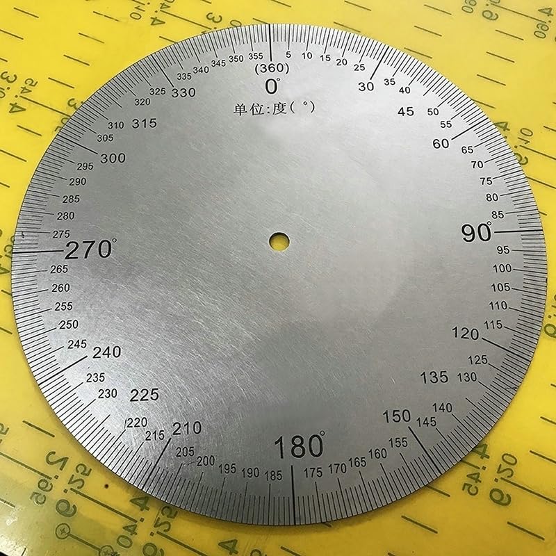 1 esfera de ángulo de 360 grados, disco de medición industrial, disco de ángulo de acero inoxidable, accesorios mecánicos (como se muestra, 160 x 6 x 2 mm)