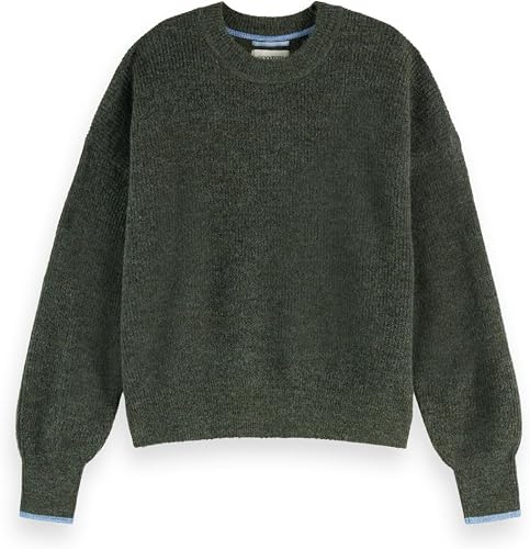 Scotch & Soda Suéter Mullido de Cuello Redondo para Mujer, Tomillo Mela U361, M