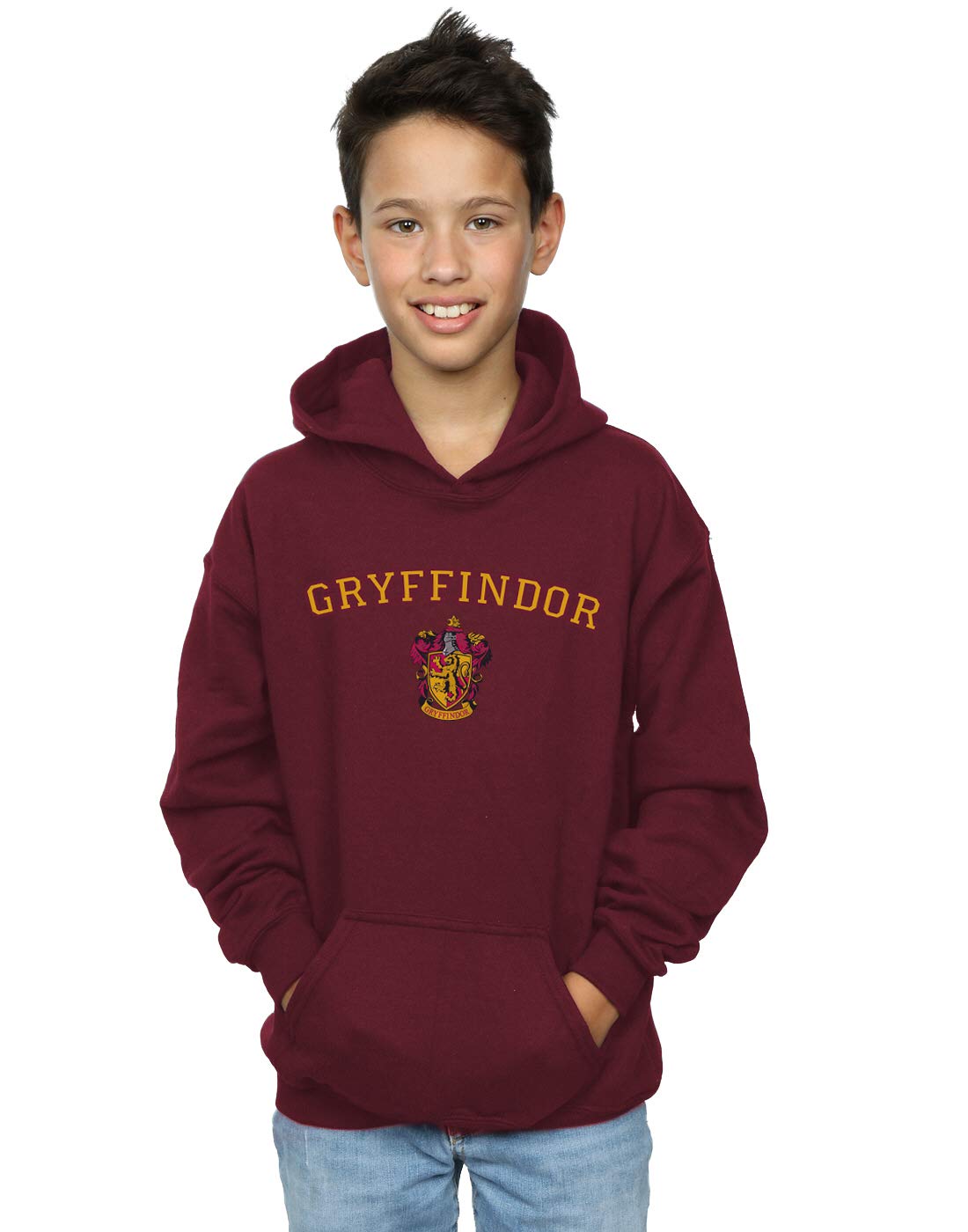 Harry Potter Boys Gryffindor Crest Hoodie Burgundy 9-11 Years