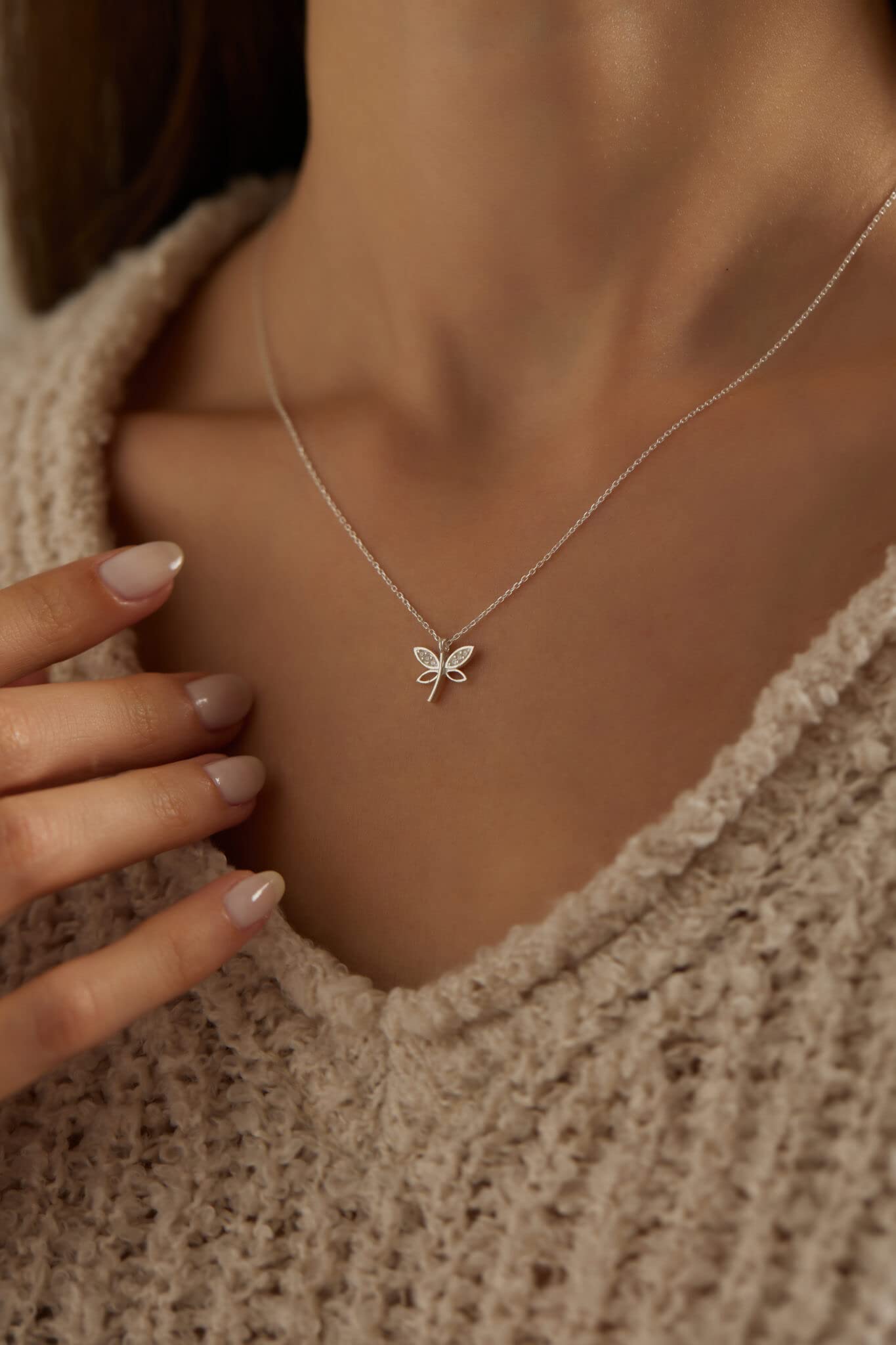 Einzelstück Dragonfly Libélula Mariposa Colgante 925 Joyería de Plata de Ley
