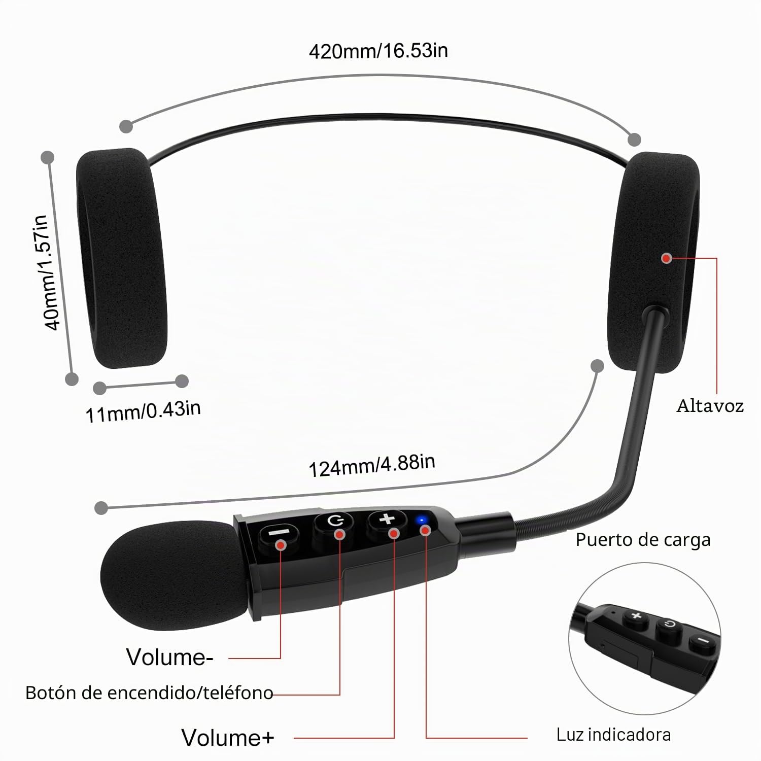 EJEAS E1+ Casco para Motocicleta, Sistema de Comunicación Bluetooth 5.1 con Función de Reducción de Ruido CVC, Altavoz para Casco, Conexión de 2 Teléfonos Móviles