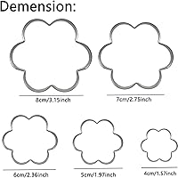 Vista 2 de Cortador de galletas de flores, paquete de 5..