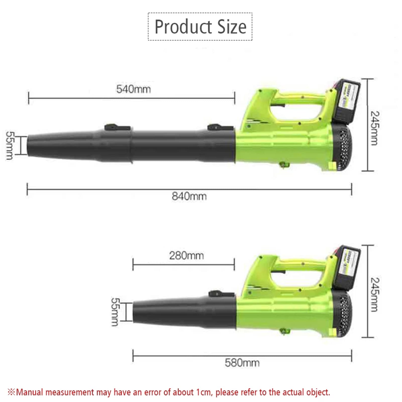 Soffiatore Elettrico Con Batteria Agli Ioni Di Litio 21V 4Ah Ricaricabile Senza Fili Soffiaggio Per Giardino Pulizia Foglie E Polvere Axial Leaf Blower Ugelli A 2 Sezioni Battery Powered