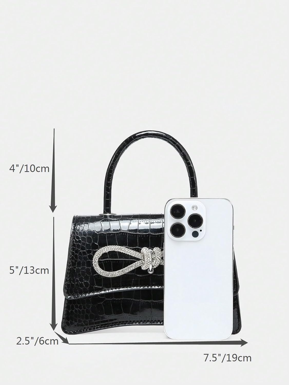 QWINEE Womens Bow Evening Bag Sparkly Clutch Purse Wedding Party Purses Glitter Rhinestone Cocktail Prom Handbags - Image 4