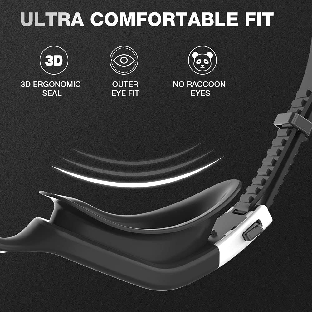 Swim Goggles, YAKAON Polarized Swimming Goggles, Anti-Fog Clear Vision No Leaking UV Protection Swim Goggles for Men Women Adult Youth Teens with Protective Bag : Sports & Outdoors