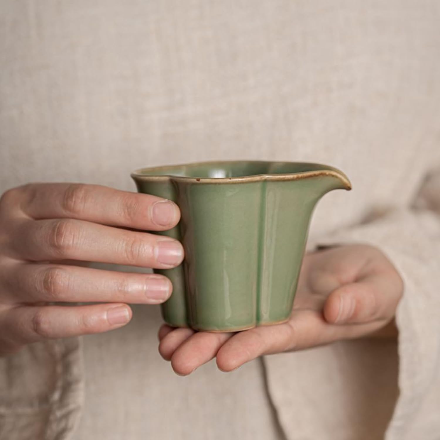 Ceramics Fairness Cup, 150ml 5.1oz, Kung Fu Tea Set Accessories Chinese Style Tea Pitcher