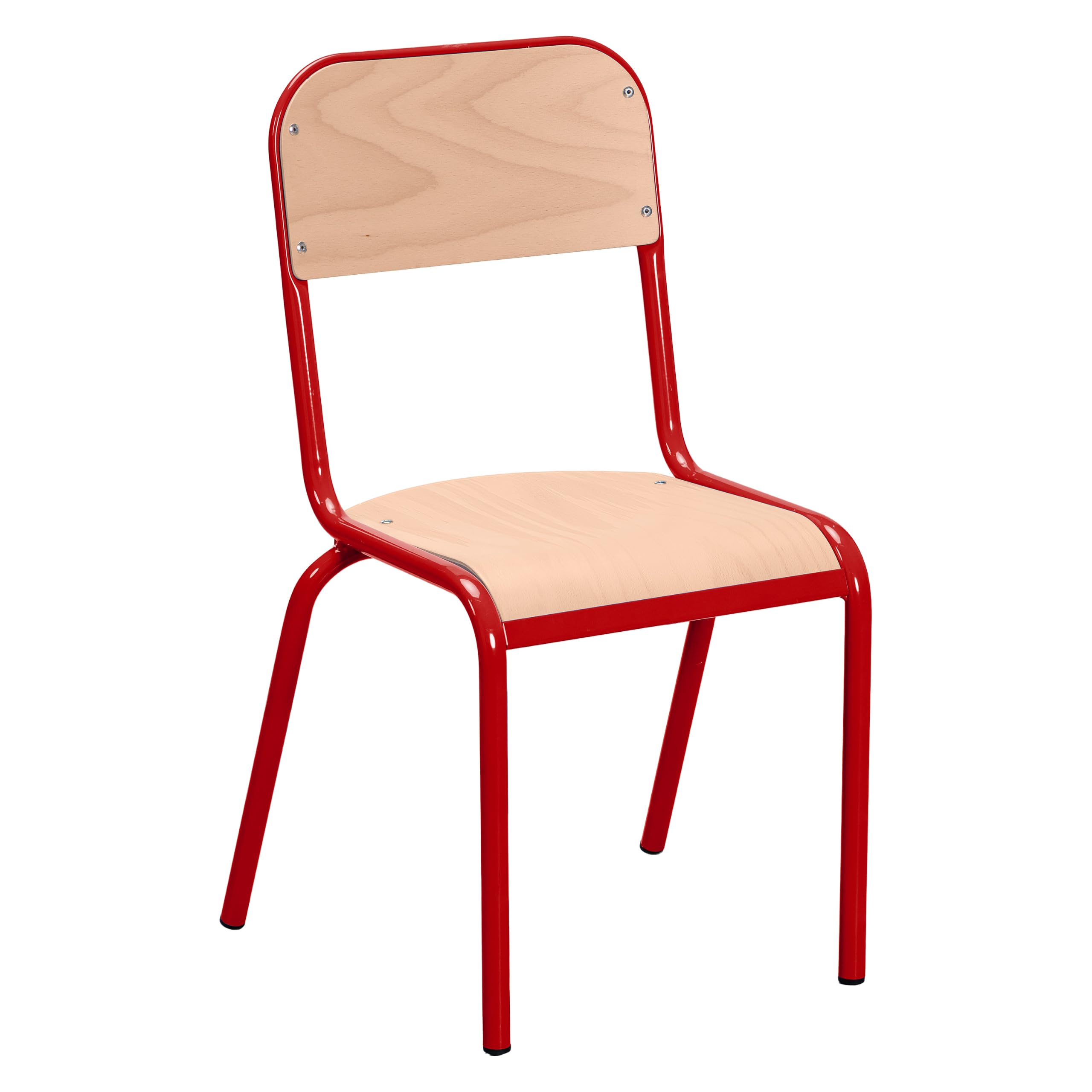 Chaise scolaire Ludo - Taille 3 - grande section maternelle - rouge