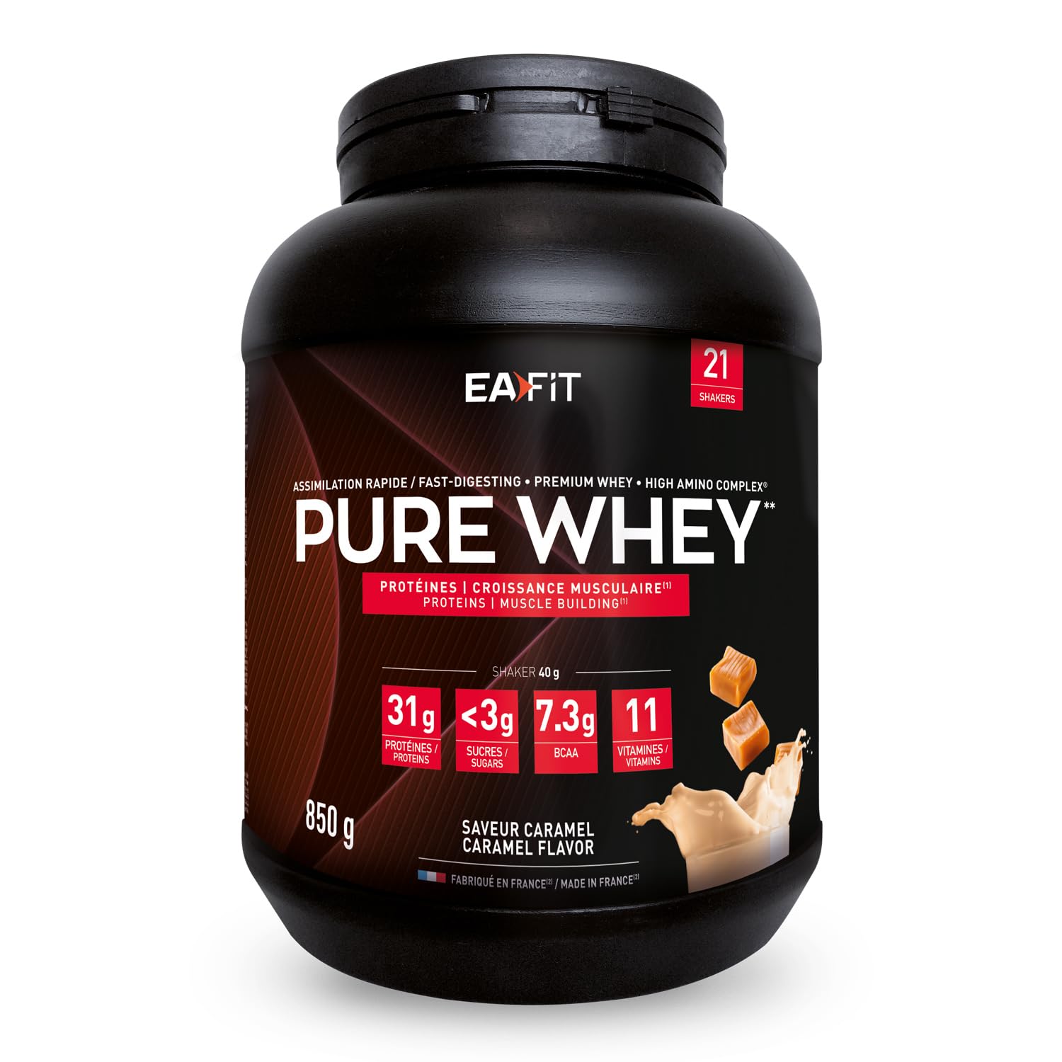 Whey Protein - Eafit - Proteine Whey - Caramel Intense - 850 g