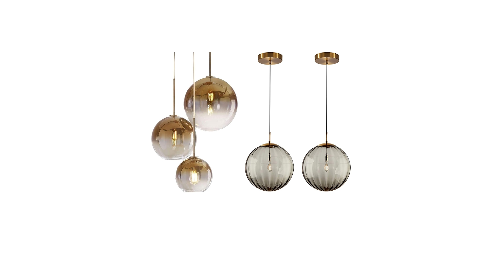 KCO Lighting Modern 3-Lights Cluster Pendant Light Dining Room