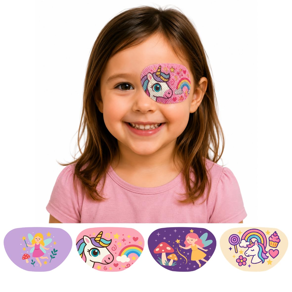 x50 patches oculaires enfants pour traitement de l'Amblyopie (oeil-paresseux) / Strabisme/traitements post-opératoires - Thème monde de fées ! cache oeil enfant - pansement oeil