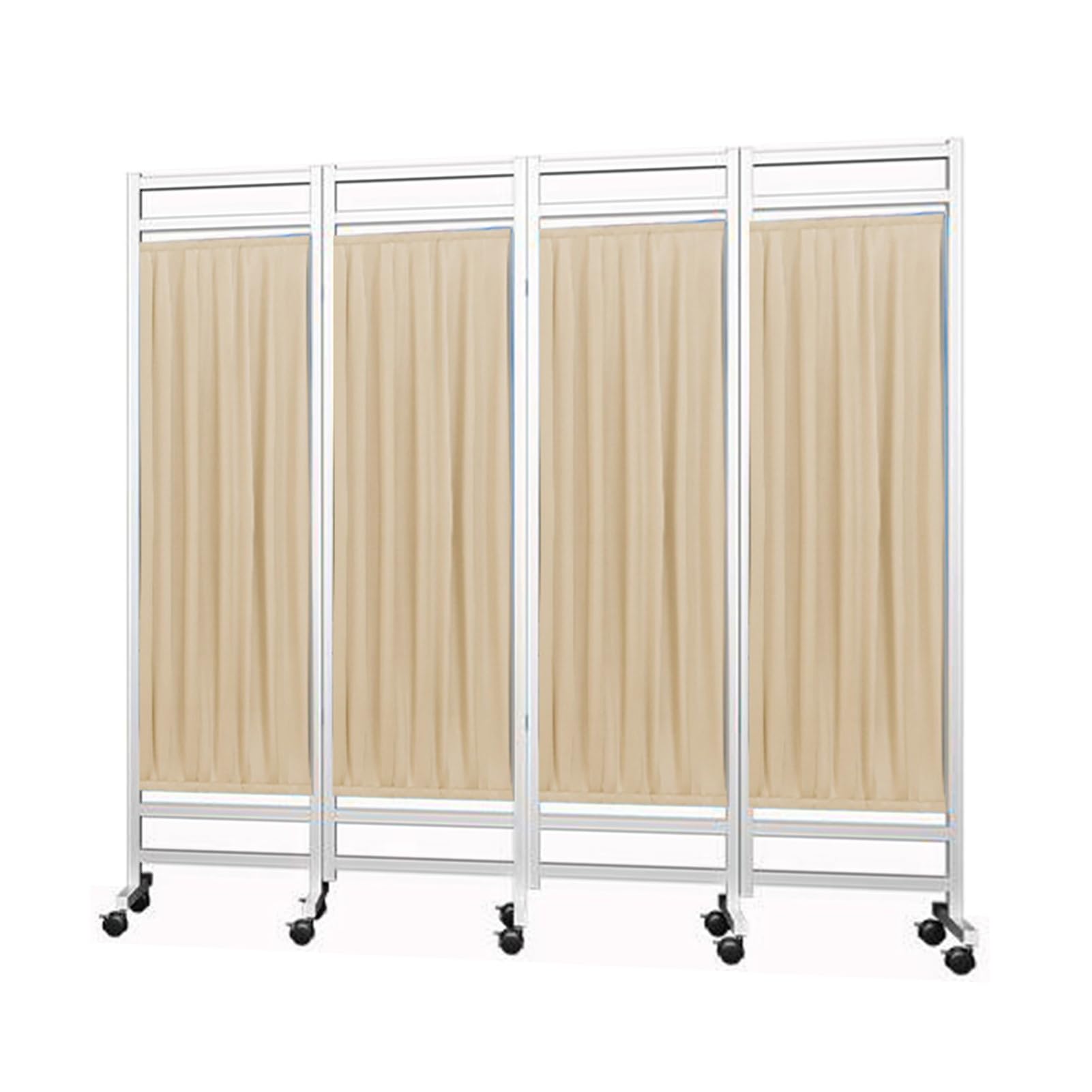 4-Panel Foldable & Rolling Room Divider (6ft High) – Temporary Partition For Clinics, Patient Areas, And Exam Rooms(Color-2)