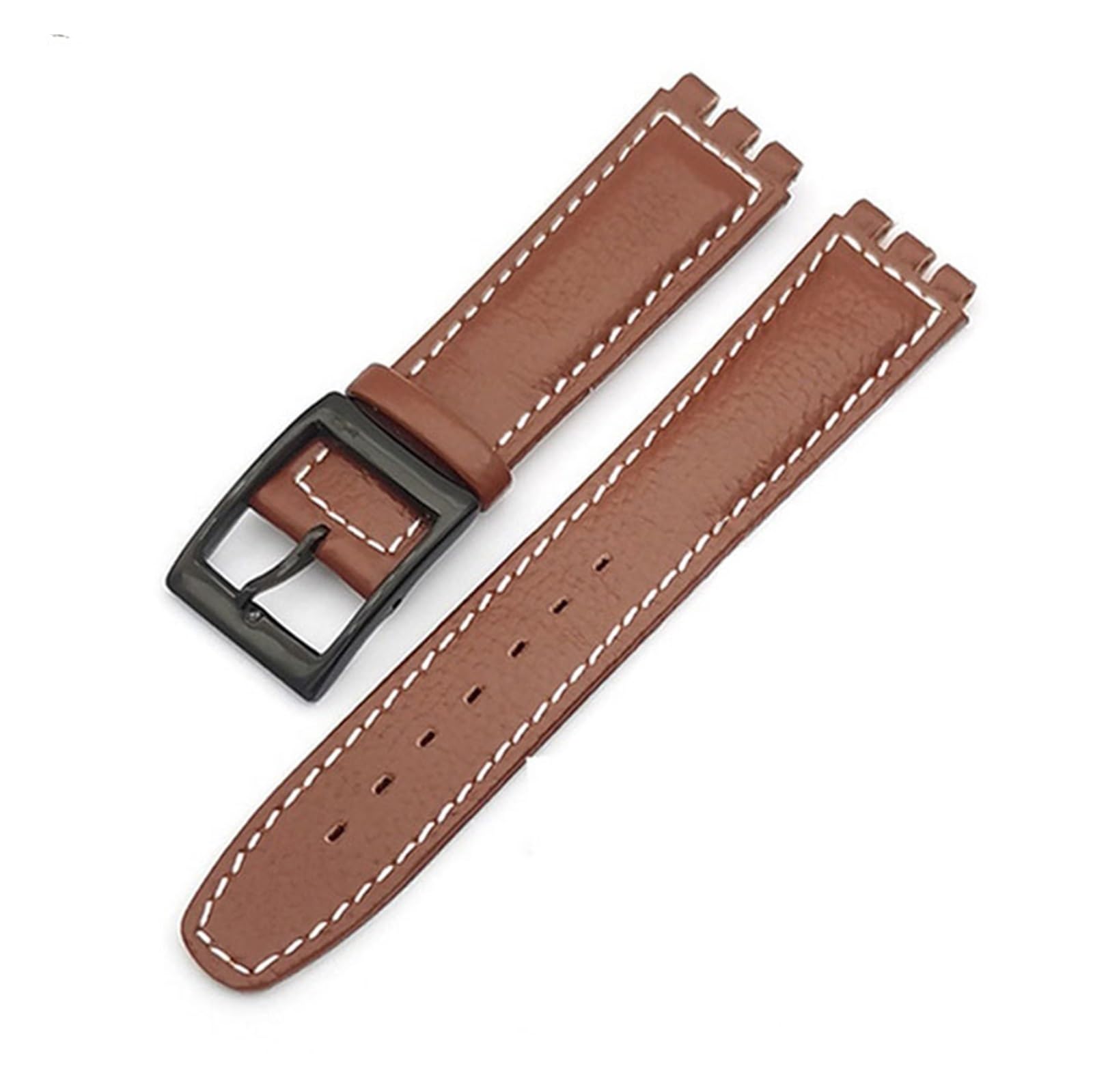 Bracelet montre 17mm cuir de vachette litchi pour remplacer une bande usée