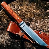 JGN Trading Japan Ninja Katana Army Tactical Dagger Knife Wood Handle for Outdoor Survival Hunting...