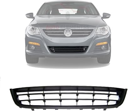 Front Bumper Grille Black For 2009-2010 Volkswagen Passat CC / 2009-2012 CC Direct Replacement