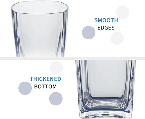 Miniatura 2 de Top-spring Vaso de agua de plástico reutilizable de 20 onzas, vasos transparentes inastillables, sin BPA, juego de 6 (20 onzas, transparente)