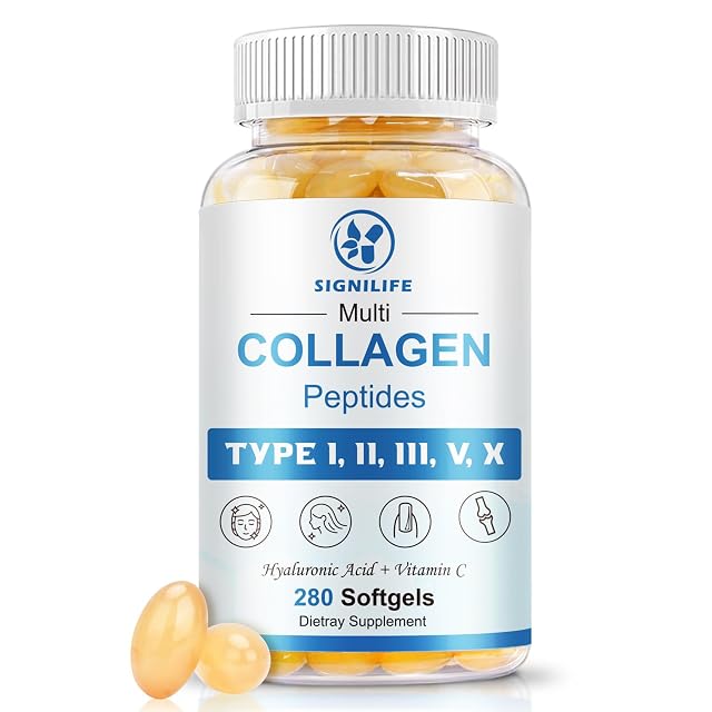 Multi Collagen Peptides for Women Men Hydrolyzed Collagen Peptides-Type I II III V X - with Hyaluronic Acid