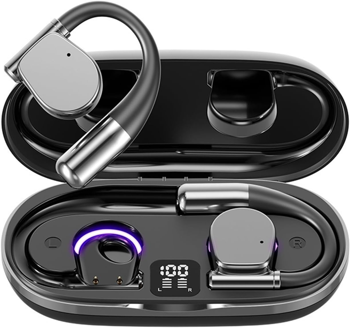 M111 Long-Lasting Ear-Mounted Non-in-Ear Private Model Noise Reduction Cross-Border new AI Translation Headset Wireless(M111white)