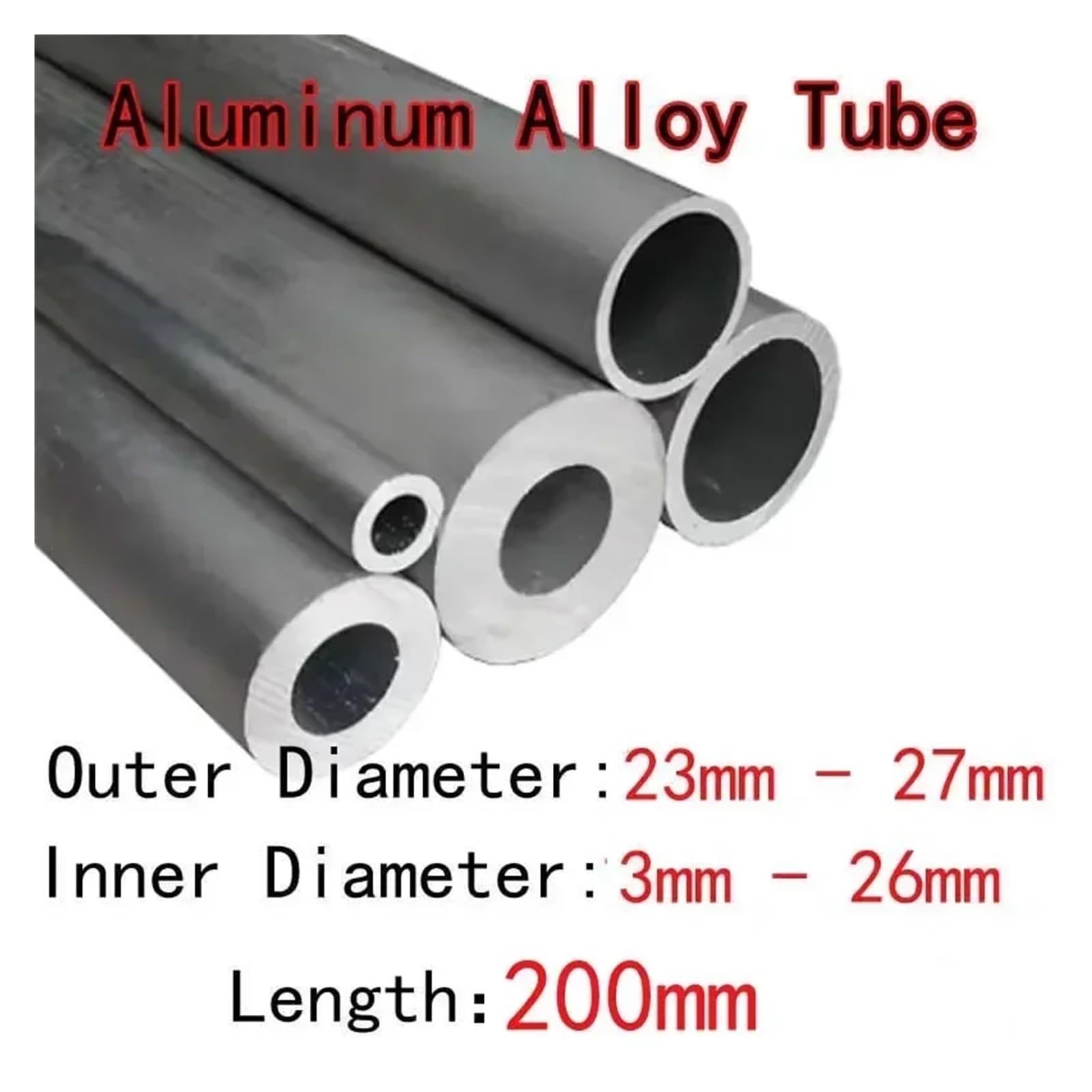 Tube Rond En Aluminium Dur Et Droit, Mur épais Mince, Diamètre - 2