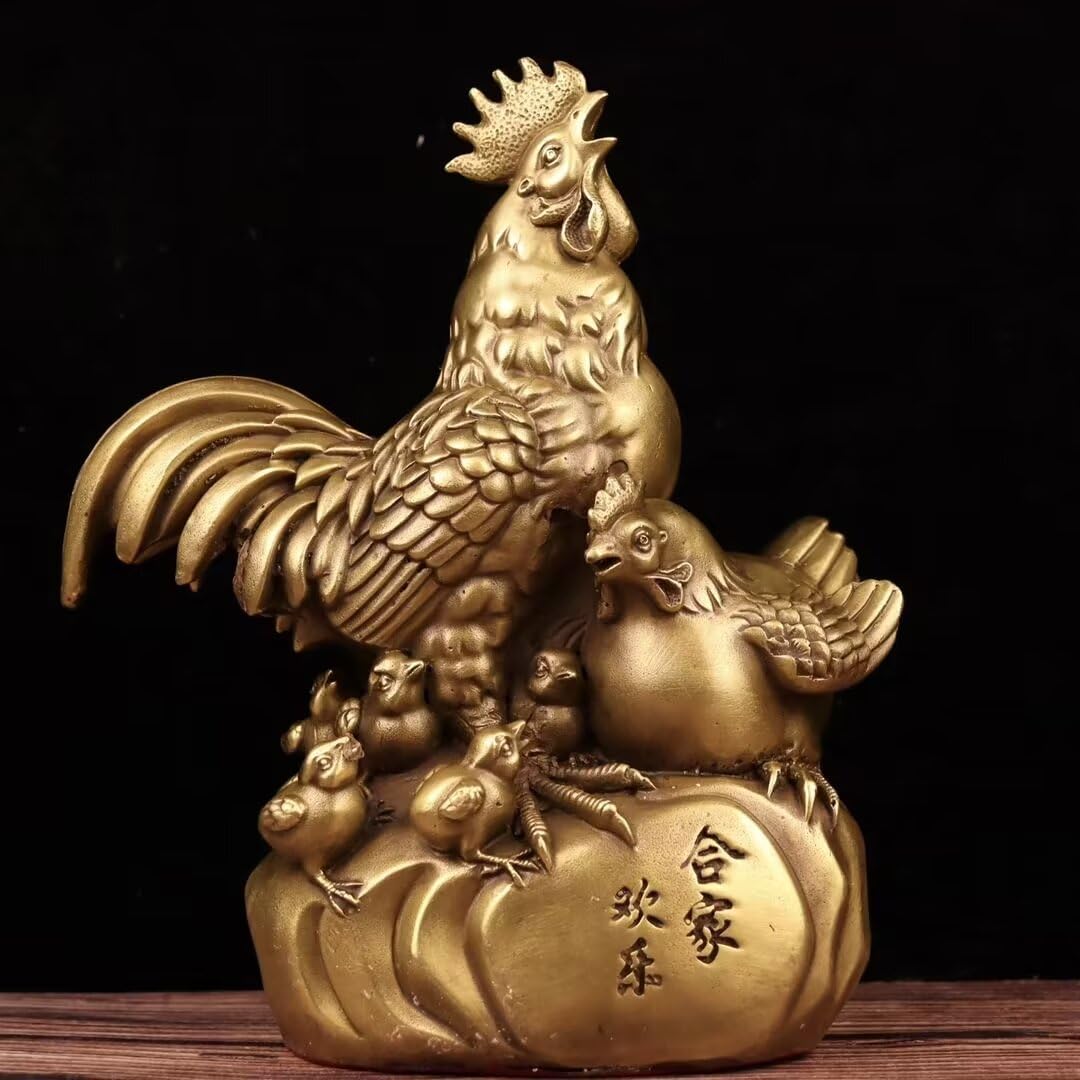 Dytartzx Hen Statue Laying Eggs hens Make Money with Feng Shui Decorations Family Chicken