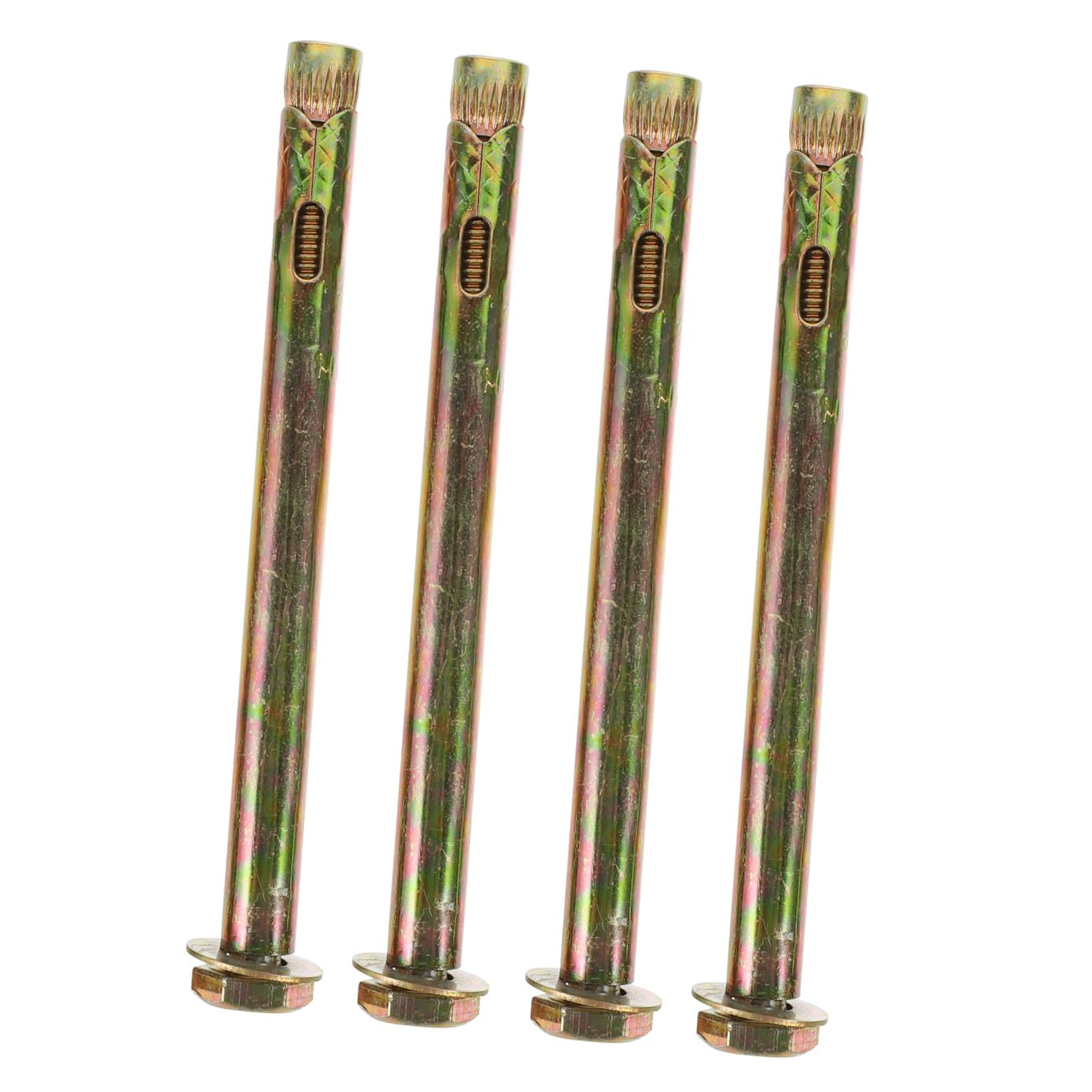 OSALADI 4pcs M12x150mm Concrete Knurled Anchor Bolt Kit Carbon Steel Easy Installation