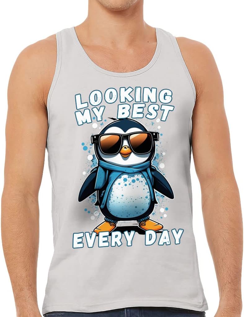 Looking My Best Tank - Kawaii Workout Tank - Penguin Jersey Tank