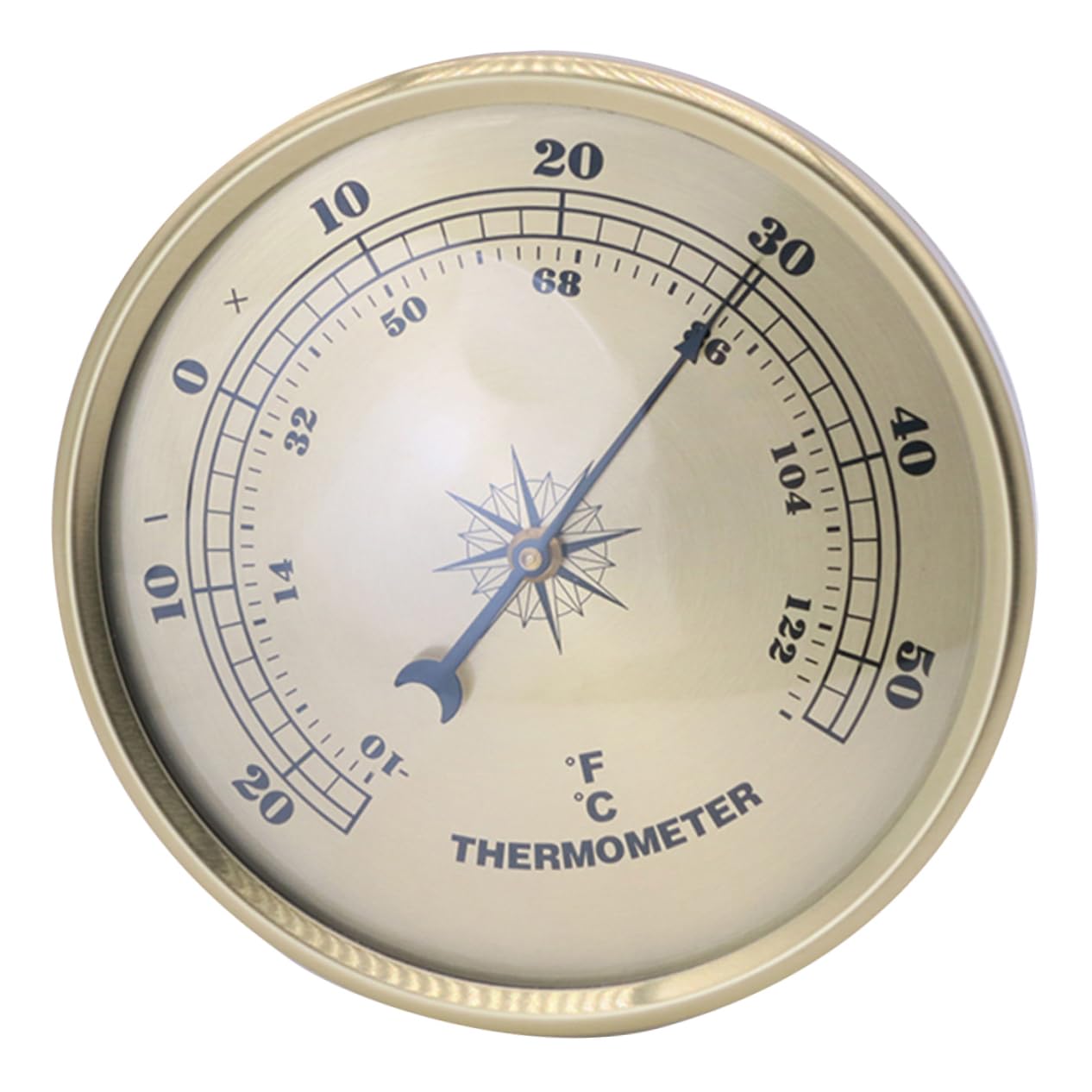 UKCOCO 5pièces Thermomètre Métal Rond Dispositif De Mesure De Température Précis Pour Intérieur Et Extérieur Pour Jardin Et Patio