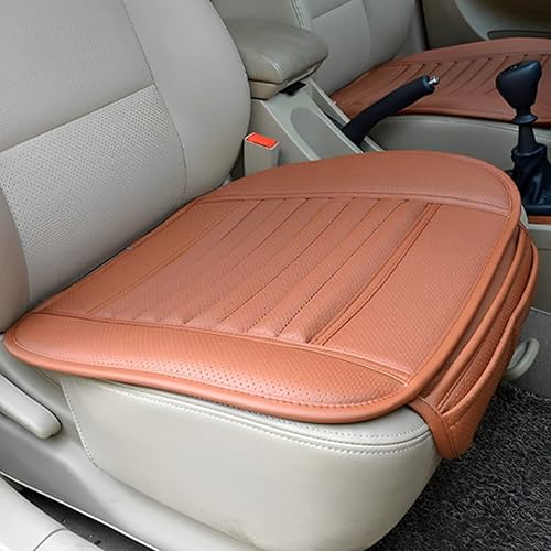 Miniatura 10 de zipelo Paquete de 2 fundas de asiento de automóvil para asientos delanteros, protector de cojín de cuero transpirable, asiento antideslizante para
