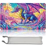 MTG Spielmatte Premium XXL Gaming Matte (60x35cm) - Hochauflösendes Fantasy Design - rutschfeste Gummimatte für TCG/CCG/MTG (No Zone,mtg50-8)