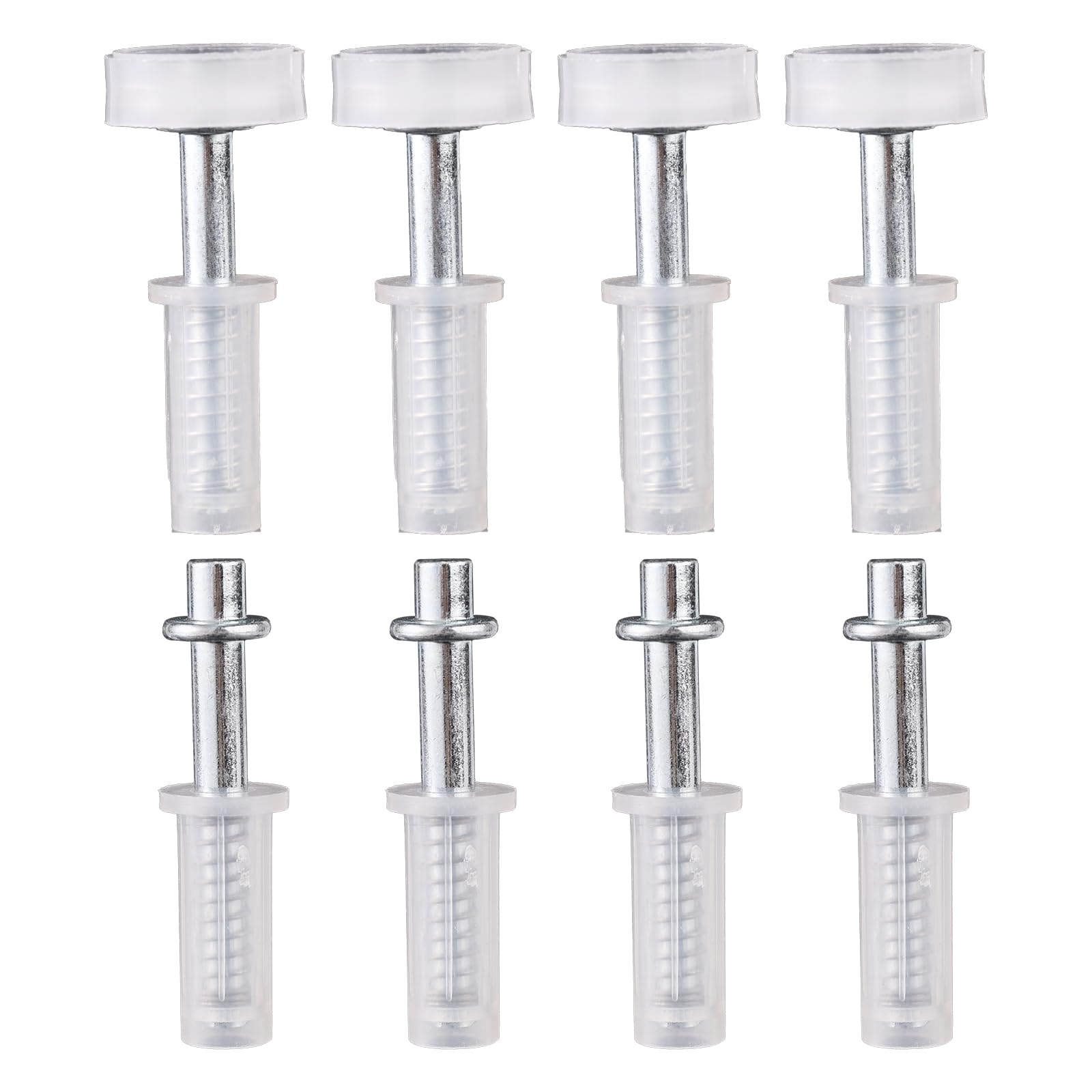 8 Pcs Bi-Fold Door Top Roller Guide Wheel and Top Pivot, Spring Loaded Bifold Closet Door Pivot Pin Folding Closet Repair Kit for Barn & Sliding & Cabinet Repair