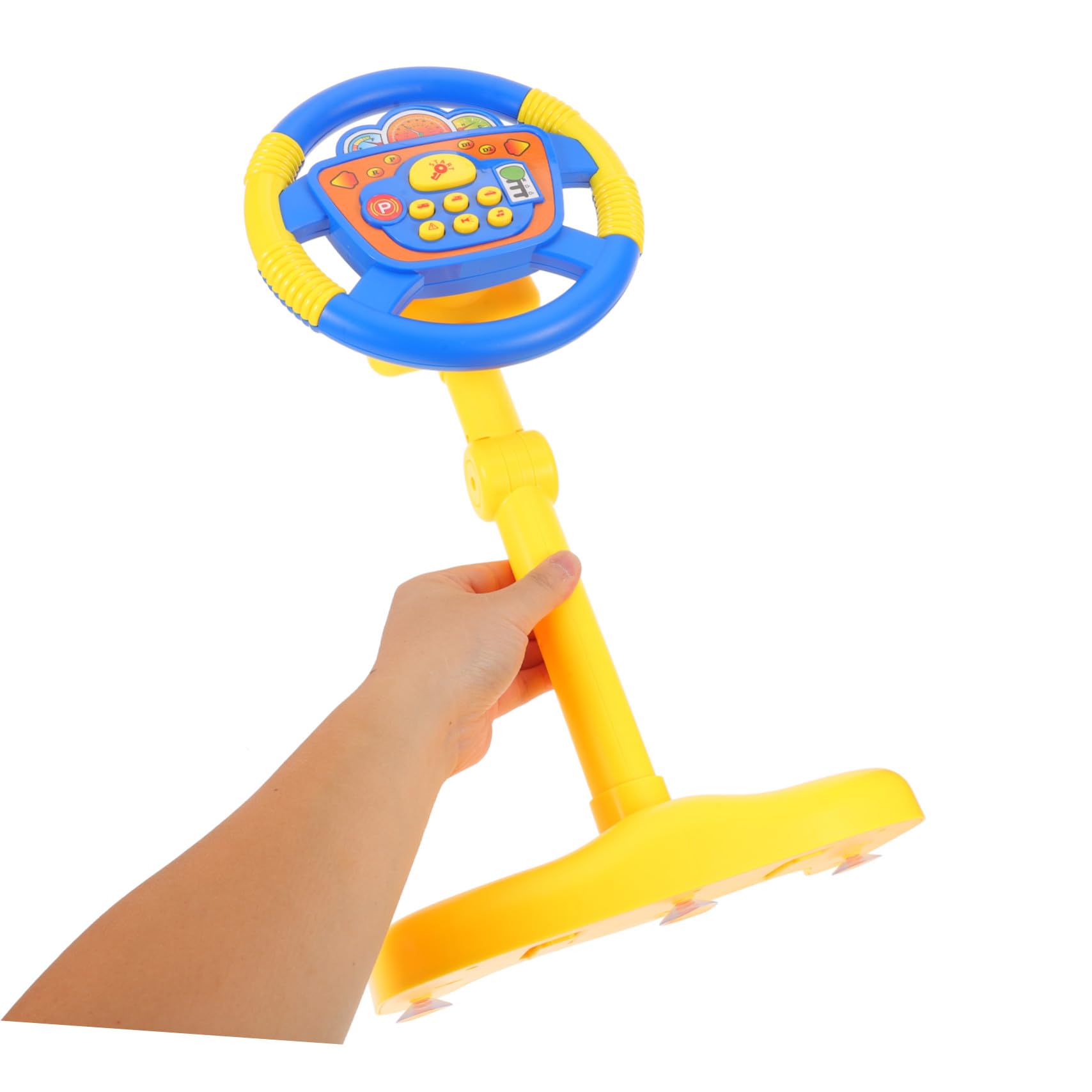 SUPVOX Volante Giocattolo per Ragazzo Ragazza con Musica Simulazione di Guida Volante Elettrico Verticale Giocattolo per Interni da Gioco