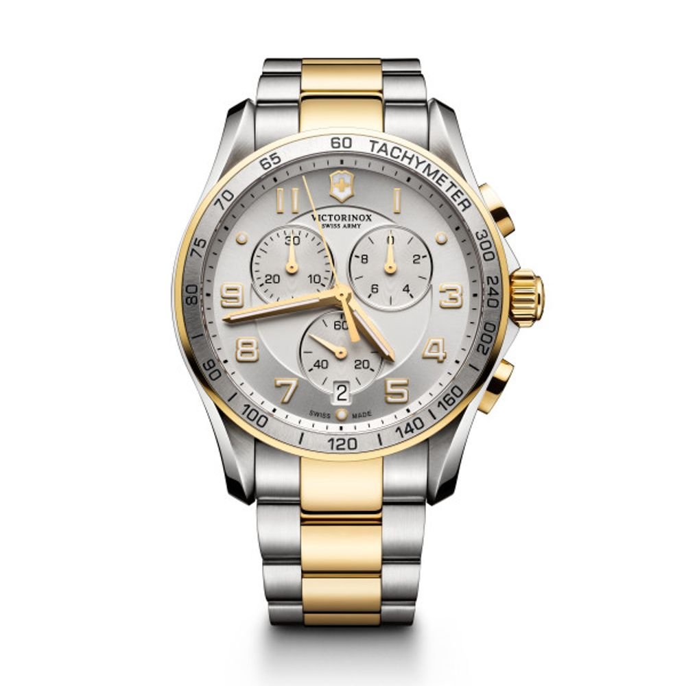 Victorinox Stainless Steel Swiss Army Chrono Classic Analog Silver Dial Men Watch-241687, Silver Band (B01L1Y2RPY) Amazon Price History, Amazon Price Tracker