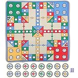 NUOBESTY Flying Chess Carpet Mat Rug Kids Crawling Cushion Blanket Family Party Board Game with Plastic Chess Pieces for Parent-Child Game 90 x 90cm (Random Color)