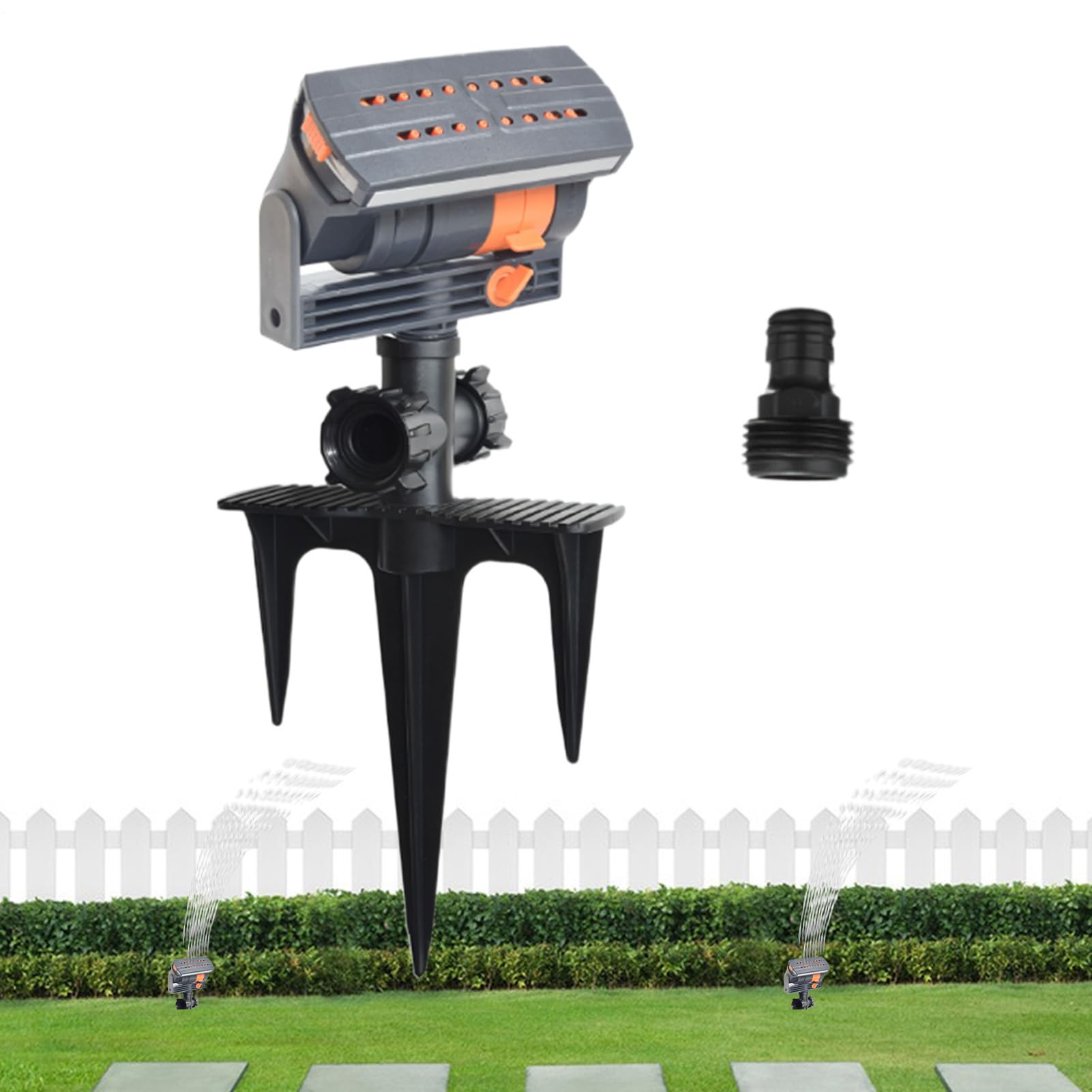 Arroseur de pelouse rotatif 360 et système d'arrosage automatique pour grand jardin extérieur