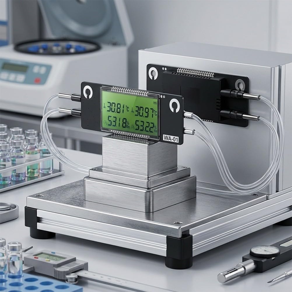 NSHT30 - Termómetro higrómetro de doble muestra de -40 a 125 °C | Sensor externo dual, rango de medición de -40 a 125 °C, alta precisión ± 0,3 °C, ideal para la industria y el laboratorio