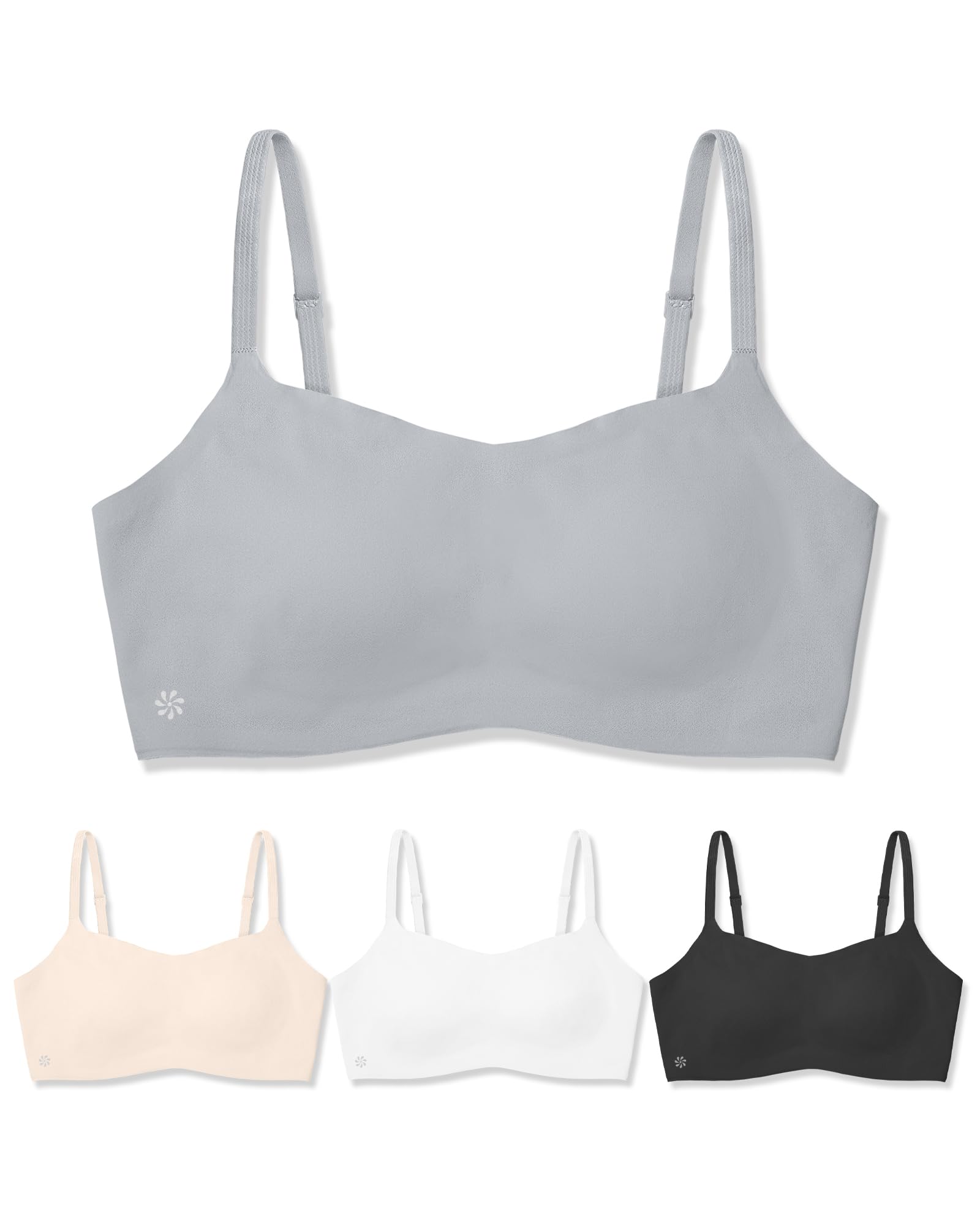 SALIA Girl Cloudcozy - Reggiseno Sportivo Morbido Regolabile per Ragazze, Senza Cuciture, con Imbottitura Fissa, per Adolescenti