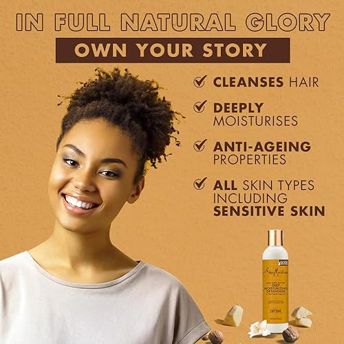 Miniatura 8 de SheaMoisture - Desenredante extrahumedad de manteca de karité cruda, 8 onzas líquidas