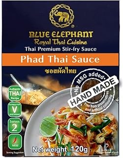Blue Elephant Brand, Royal Thai Cuisine, Thai Premium Paste, Phad Thai Sauce, size 120g X 2 Packs