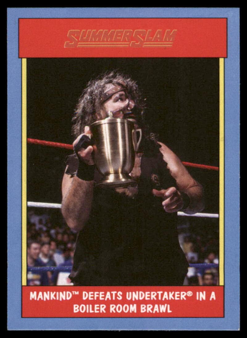 Wrestling Wrestling 2017 Topps Heritage Thirty Years of SummerSlam #16 Mankind Defeats Undertaker in a Boiler Room Brawl NM Near Mint