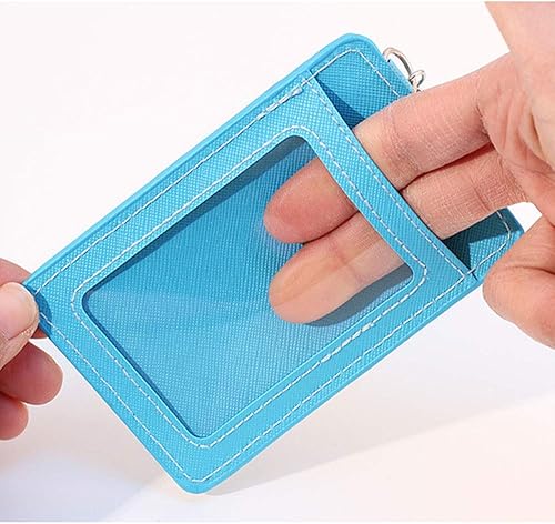 Miniatura 4 de Llavero con cordón para tarjeta de identificación con 3 ranuras para tarjetas, llavero vertical con tarjeta de identificación (amarillo) Amarillo